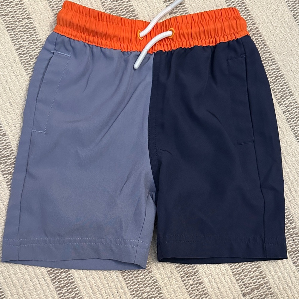 Sovereign Code Men's Athletic Shorts in Orange and Blue